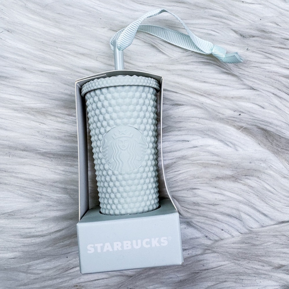 Starbucks Japan 2022 Holiday Studded Ornament Keychain Matte Mint Green NEW